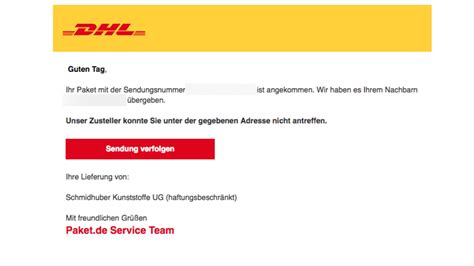 Gefälschte DHL E Mails Diese Versionen sind aktuell im Umlauf NETZWELT