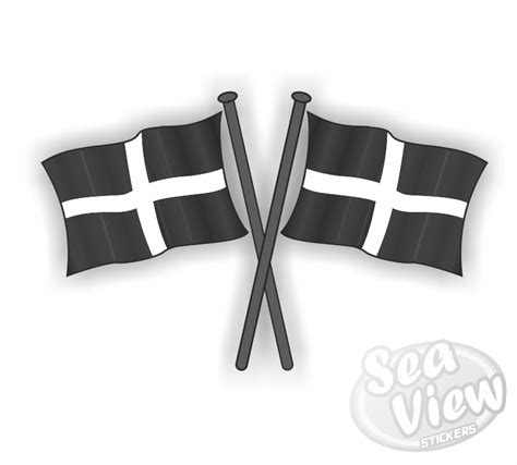 Cornwall Double Flag Sticker