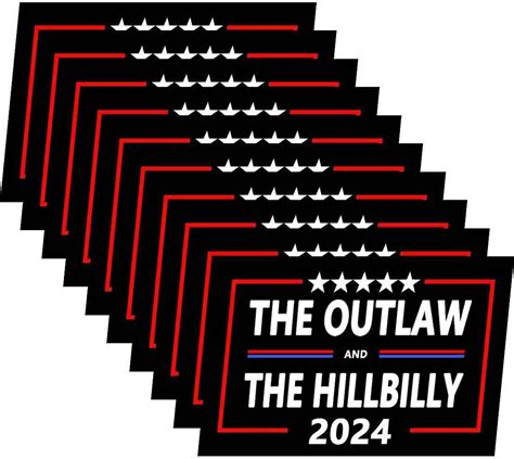 10 Pack The Outlaw And The Hillbilly Trump Vance 2024