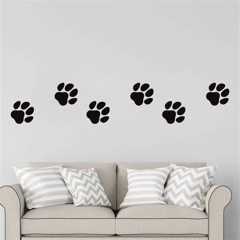 Dog Paws Wall Decal Paws Wall Sticker Pet Shop Vinyl Decal Cat Dog Paws