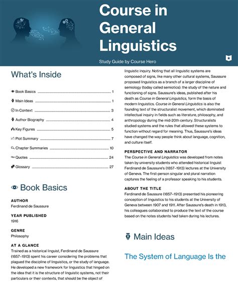 Course In General Linguistics Course In General Linguistics