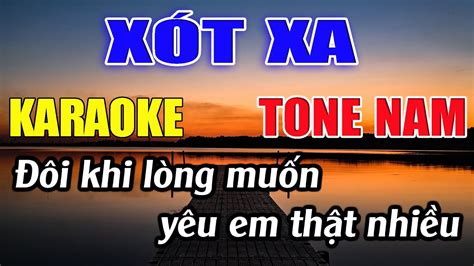 Xót Xa Karaoke Tone Nam Karaoke Đức Duy Beat 2024 YouTube