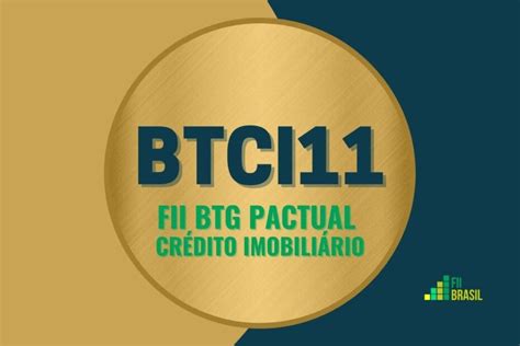 Btci Fii Btg Pactual Cr Dito Imobili Rio Atualiza O Di Ria De