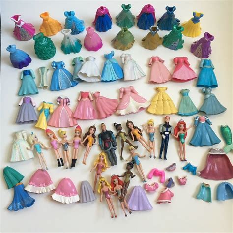 Disney Princesses Magic Clip Dolls Polly Pocket Lot Clip Dolls Nostalgic Toys Polly Pocket