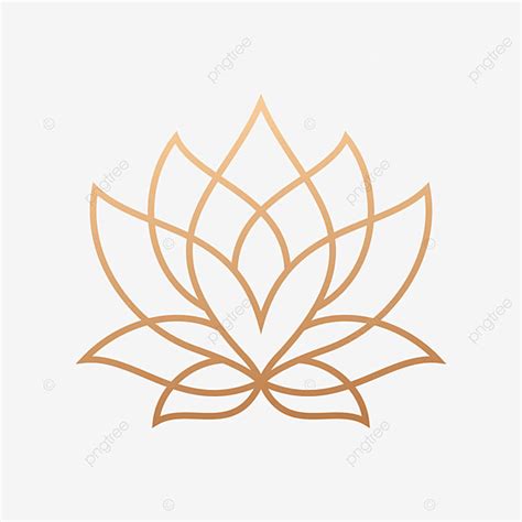 Beauty Spa Logo Vector Design Images Luxury Linear Lotus Flower Beauty