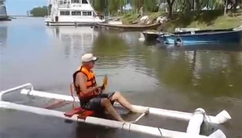 One Man Built Himself A Great Floating Pvc Kayak For Cheap And It Works Great Too Kayaking