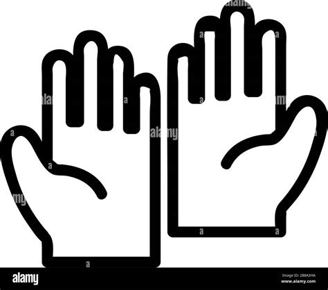 Leather Gloves Icon Vector Outline Illustration Stock Vector Image