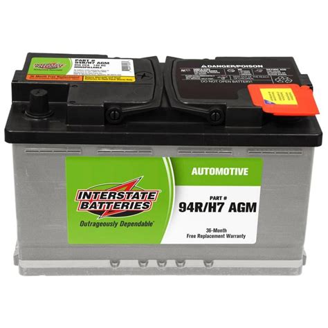 Agm Automotive Battery Group R H Cca By Interstate Batteries