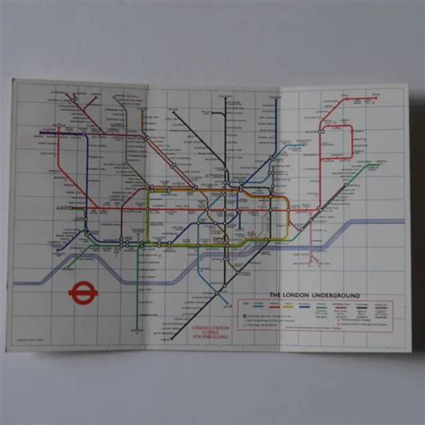 LONDON TRANSPORT UNDERGROUND Tube Map Diagram Of Lines 1974 No 1 Ref