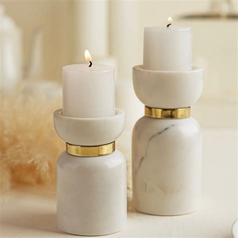 Marble Pillar Candle Holder Pillar Candle Holder Home Decor Heavy