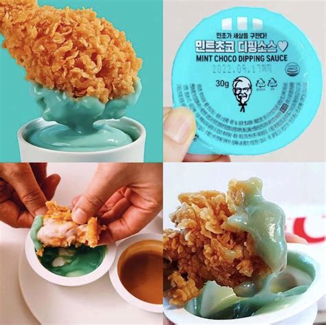 Kfc Fried Chicken With Mint Chocolate Dipping Sauce Rstupidfood