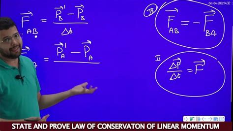 State And Prove Law Of Conservation Of Linear Momentum Important