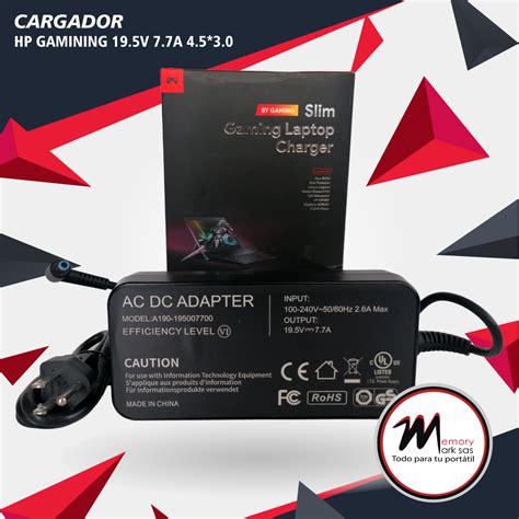 CARGADOR PORTATIL HP 19 5V 3 33A 4 5 3 0 BLUE HOMOLOGADO Memory Mark SAS