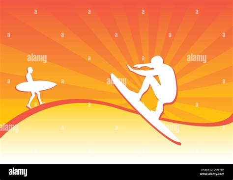 Florida Beach Surfer Stock Vector Images Alamy