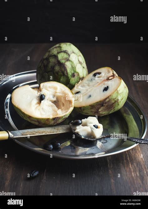 Tropical Custard Apple Fruit On White Background Stock Photo Alamy