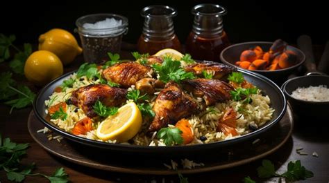 Premium Photo Chicken Kabsa Arabian National Dish