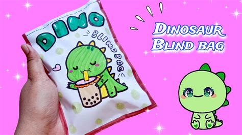 Paper Diy 🎀 Dinosaur 🦕 Blind Bag Paper Asmr Blind Bag Youtube