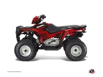 Polaris Atv Predator Graphic Kit Red Black Kutvek