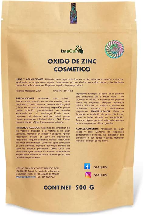 Pz Xido De Zinc Cosmetico G Isaaquim