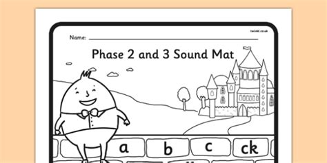 Humpty Dumpty Themed Phase 2 And 3 Sound Mat