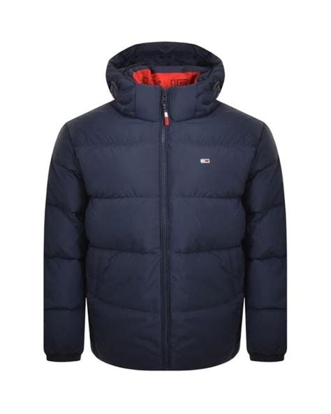 Tommy Hilfiger Denim Alaska Puffer Jacket In Navy Blue For Men Lyst Uk