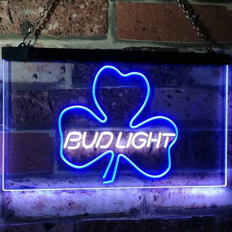 Bud Light Shamrock Led Neon Sign Neon Sign Led Sign Shop What S Your Sign