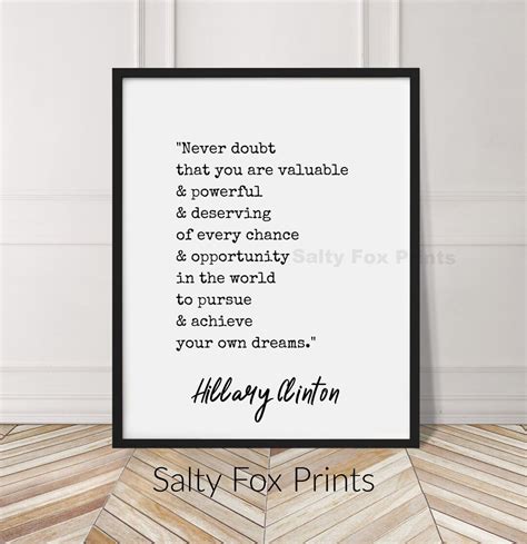 Hillary Clinton Quote Print Hillary Quote Poster Bill and - Etsy