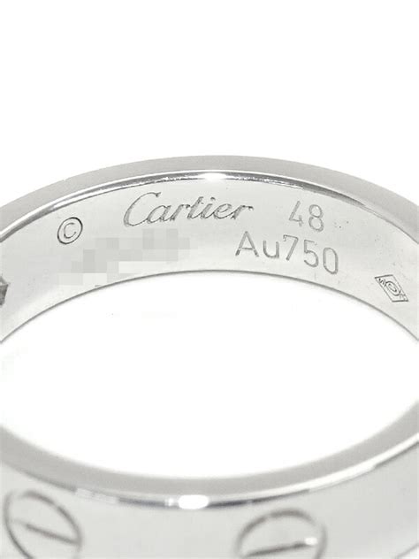 【cartier】カルティエ『k18wg ミニラブリング 1pダイヤ』8号 1週間保証【中古】1735087950014 ブランド