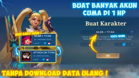 CARA MEMBUAT AKUN BARU MOBILE LEGEND TERBARU 2024 BUAT 2 AKUN DALAM 1