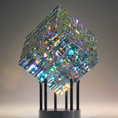 Dichroic Glass Cube Made By Jack Storm Interestingasfuck