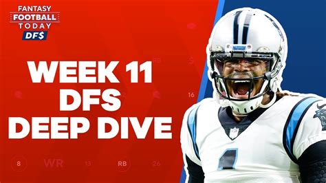 Play Cam Newton Week 11 Nfl Dfs Preview Best Plays Chalk And Stacks