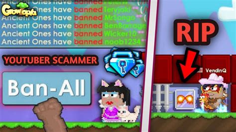 GROWTOPIA MODERATOR AND YOUTUBER SCAM RIP BGL Growtopia RIP