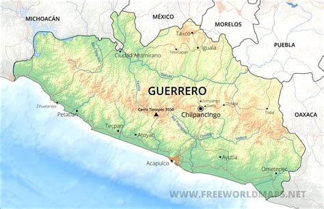 Mapa Del Estado De Guerrero Con Municipios Mapas Para Descargar E