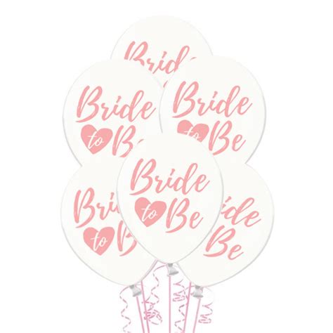 Globos de látex transparentes de Bride to Be rosa de 30 cm PartyDeco