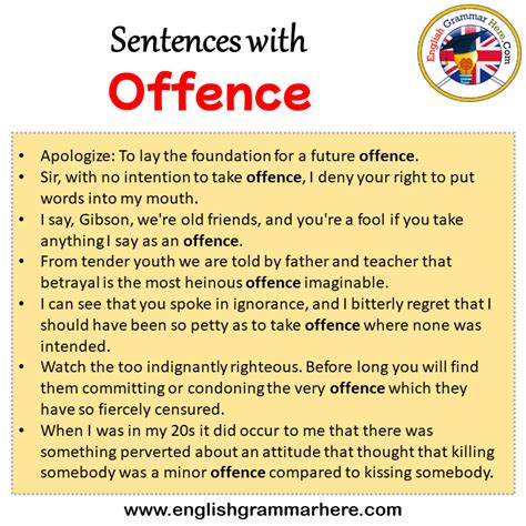 Sentences With Offence Offence In A Sentence In English Sentences For