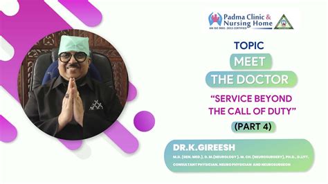 Meet The Doctor Part Service Beyond The Call Of Duty By Dr K