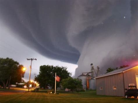 Huge Tornado Funnel Cloud Touches Down In Orchard Iowa Photographic Print By