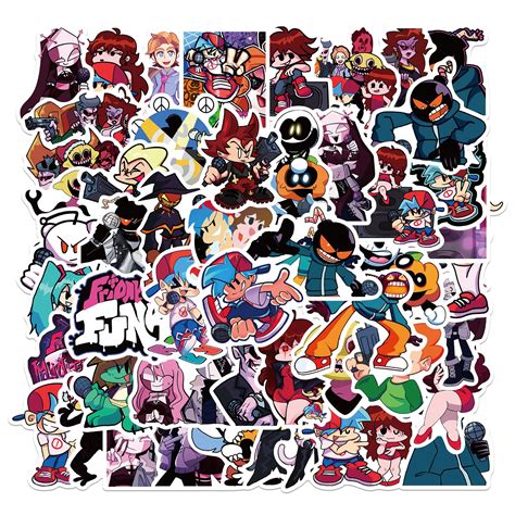 50pcs Friday Night Funkin Stickers Au Sticker World