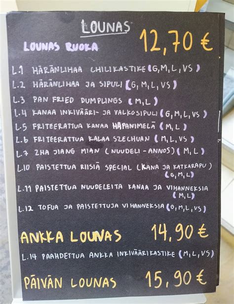 Menu At Golden Flower Restaurant Lounge Bar Oulu