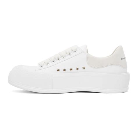 Alexander Mcqueen White Deck Plimsoll Sneakers Alexander Mcqueen