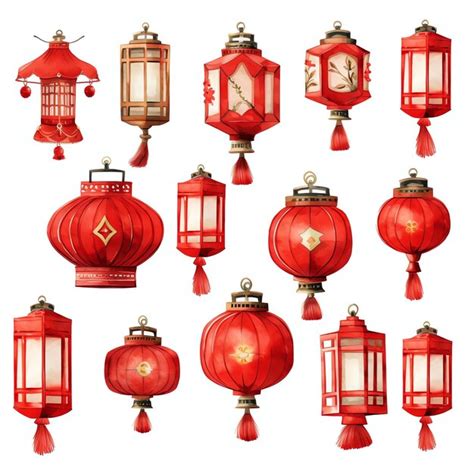 Premium AI Image | Red Lantern Riddles Chinese new year