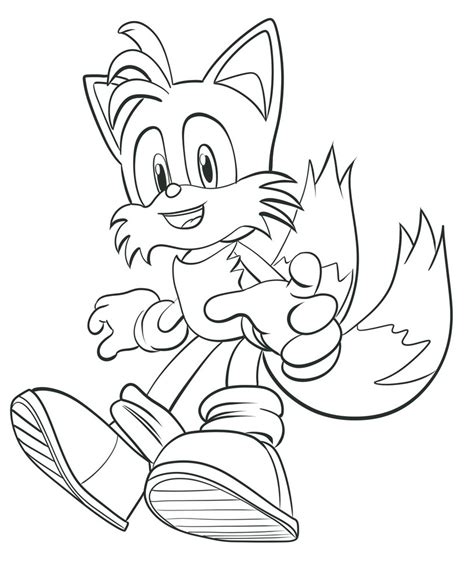 Dibujo De Miles Tails Prower Para Colorear