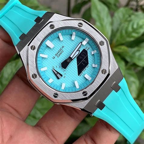 Custom Made Casioak Casio G Shock Ga 2100 Tiffany Blue X Etsy