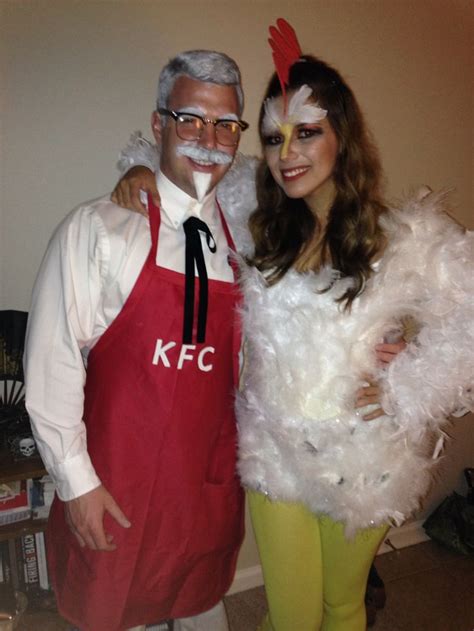 Colonel Sanders And His Chicken KFC Home Made Couple Costume So