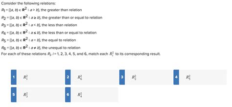 Solved Consider The Following Relations R A B R Chegg