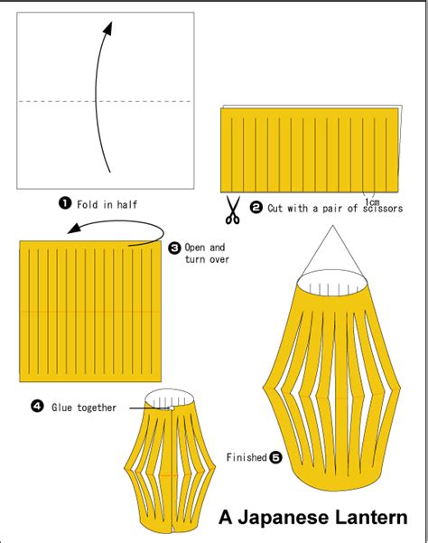 Japanese Lantern - Easy Origami instructions For Kids