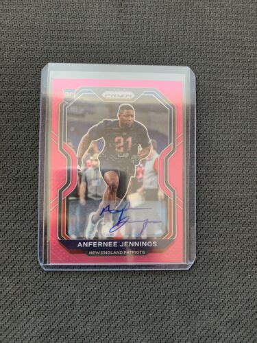 Anfernee Jennings Prizm Auto Pink Sp Patriots Rc Rookie Ebay