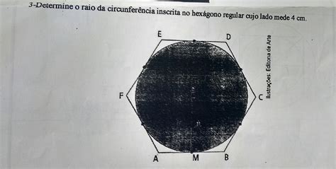 PERGUNTA DETERMINE O RAIO DA CIRCUNFERÊNCIA INSCRITA NO HEXÁGONO