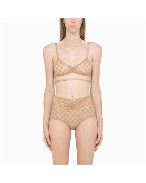 Gucci Nude Lingerie Set In Natural Lyst