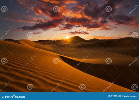 Dunas De Arena Hermosas En Sahara Desert Imagen De Archivo Imagen De